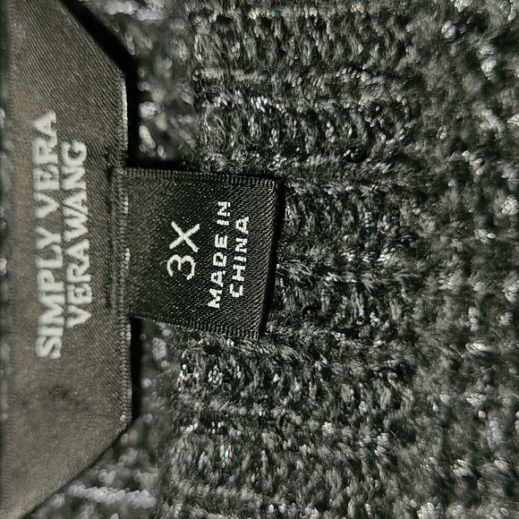 Vera Wang Simply Vera Comfy Knit Sweater 3X Light Sequins - Picture 3 of 3